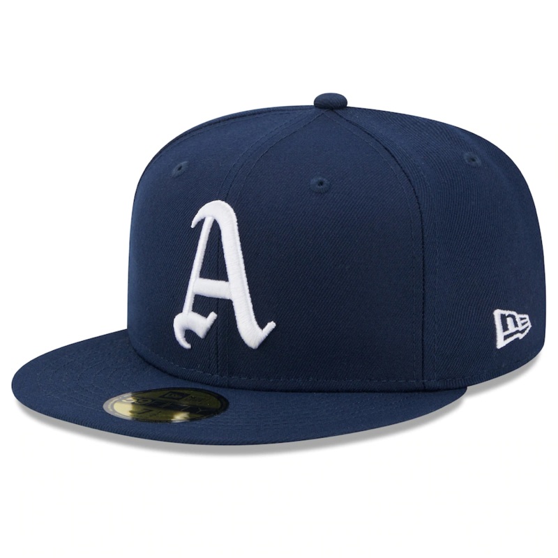 New Era Philadelphia Athletics Navy Oceanside Green Undervisor 59FIFTY Fitted Hat