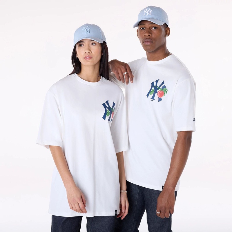 New York Yankees MLB Fruit Open White T-Shirt XS