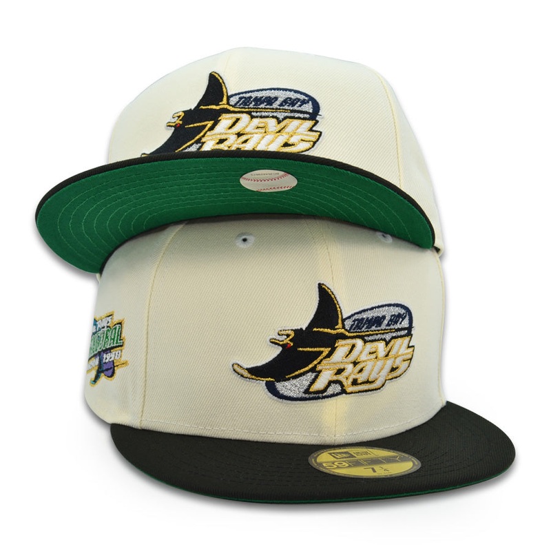 Tampa Bay Devil Rays 1990 INAUGURAL SEASON Exclusive New Era 59Fifty Fitted Hat – Chrome/Black 7