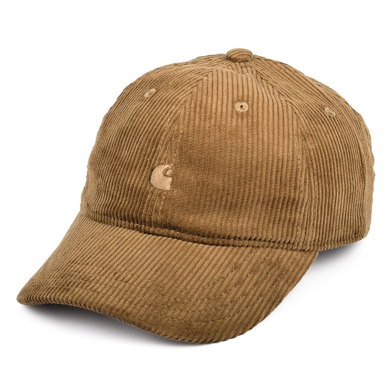 Carhartt WIP Hats Harlem Corduroy Baseball Cap – Brown Adjustable