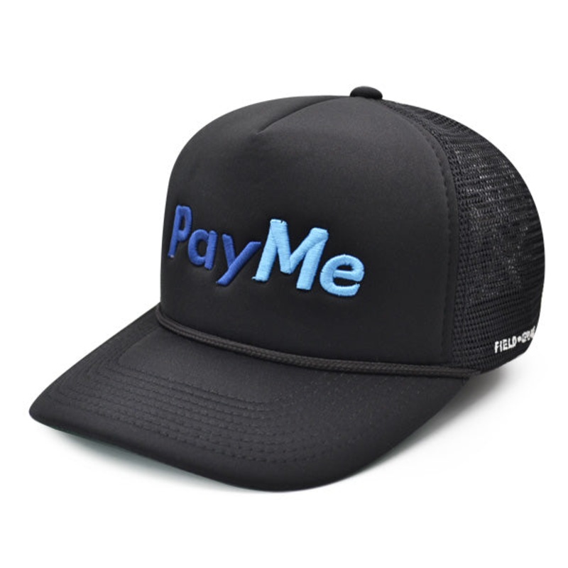 Field Grade PAY ME Foam Trucker Snapback Adjustable Hat – Black/Blue