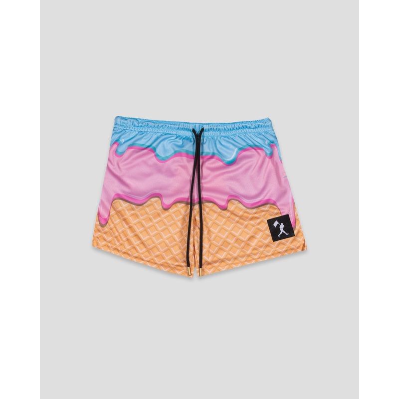 Frozen Treats Ice Cream Sundae Diamond Air Mesh Shorts – Youth Youth Small
