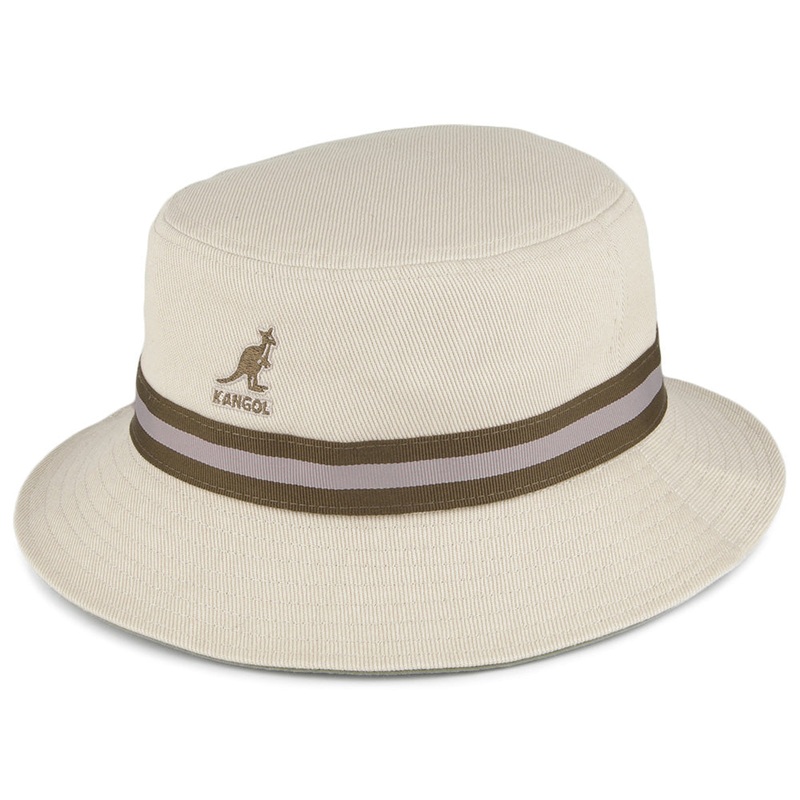 Kangol Stripe Lahinch Bucket Hat – Beige S
