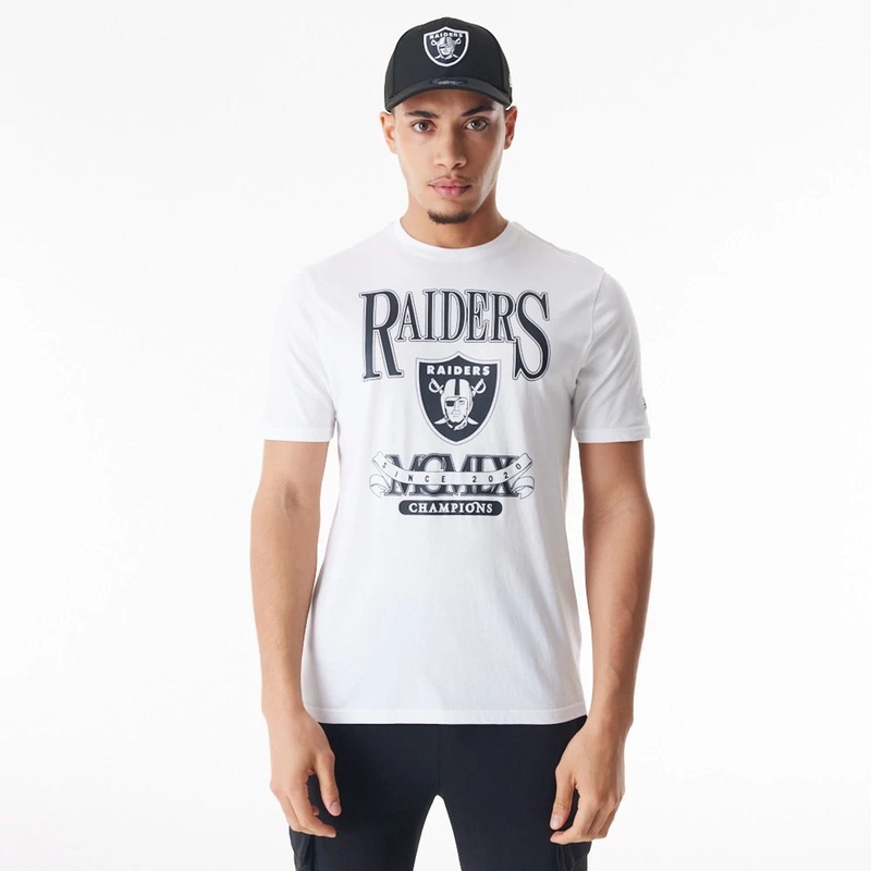 Las Vegas Raiders NFL Champions Graphic White T-Shirt XS