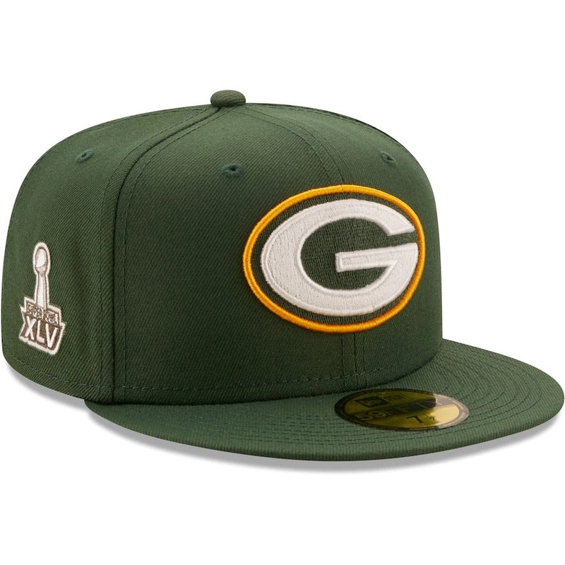 New Era Green Green Bay Packers 4x Super Bowl Champions 59FIFTY Fitted Hat