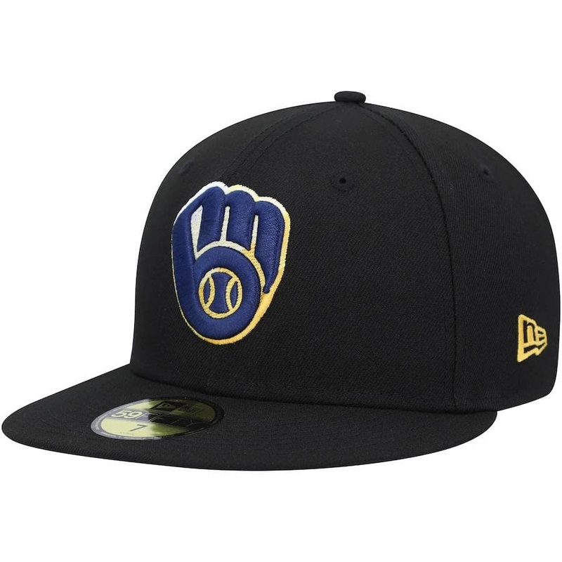 New Era Milwaukee Brewers Black Color Dupe 59FIFTY Fitted Hat