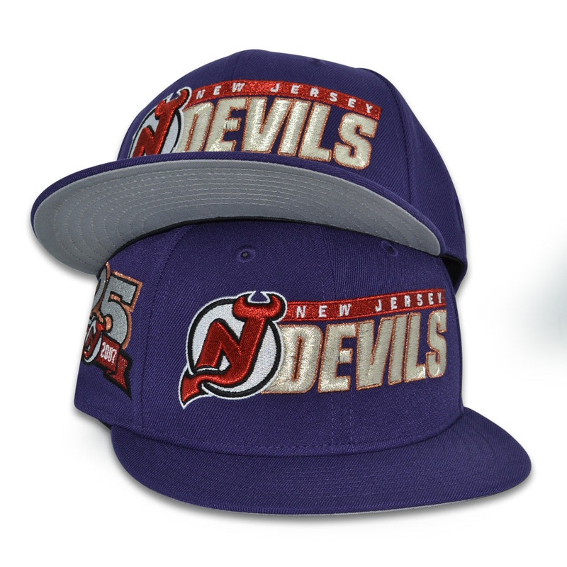 New Jersey Devils “DEMON TIME” Exclusive New Era 59Fifty Fitted Hat – Purple 6 7/8