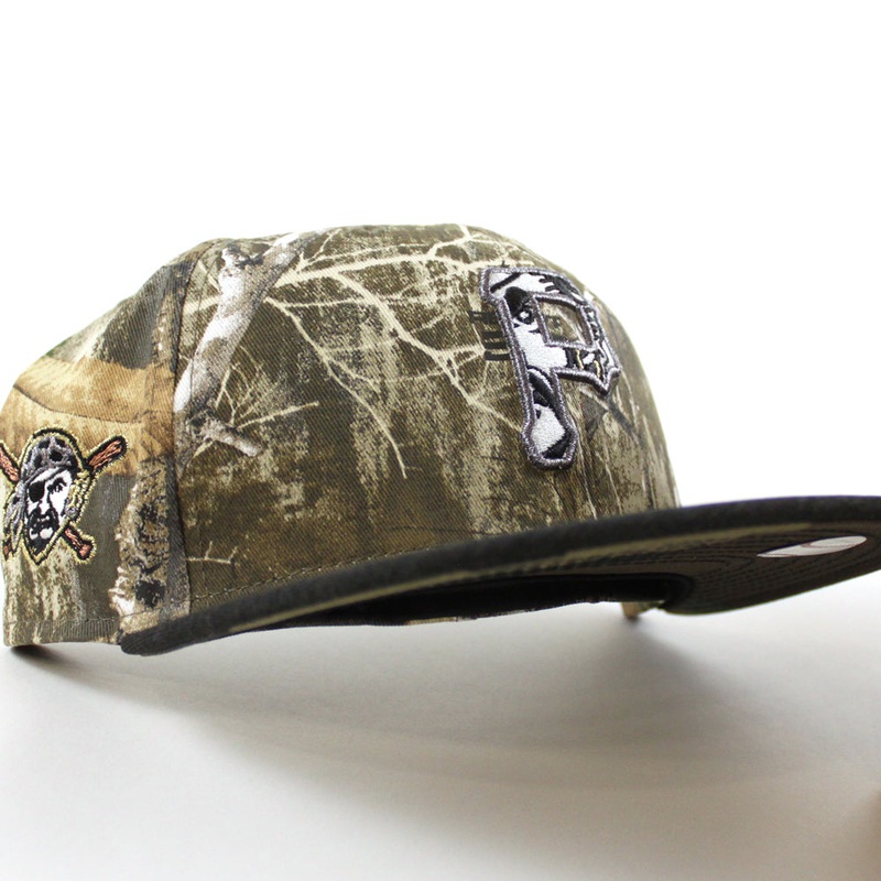 Pittsburgh Pirates Pirates Patch 59Fifty New Era Fitted Hats (RealTree Black WoodLand CamoUnder Brim) 7