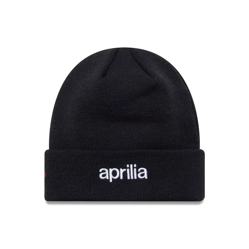 Aprilia Polylana Black Cuff Knit Beanie Hat OSFM