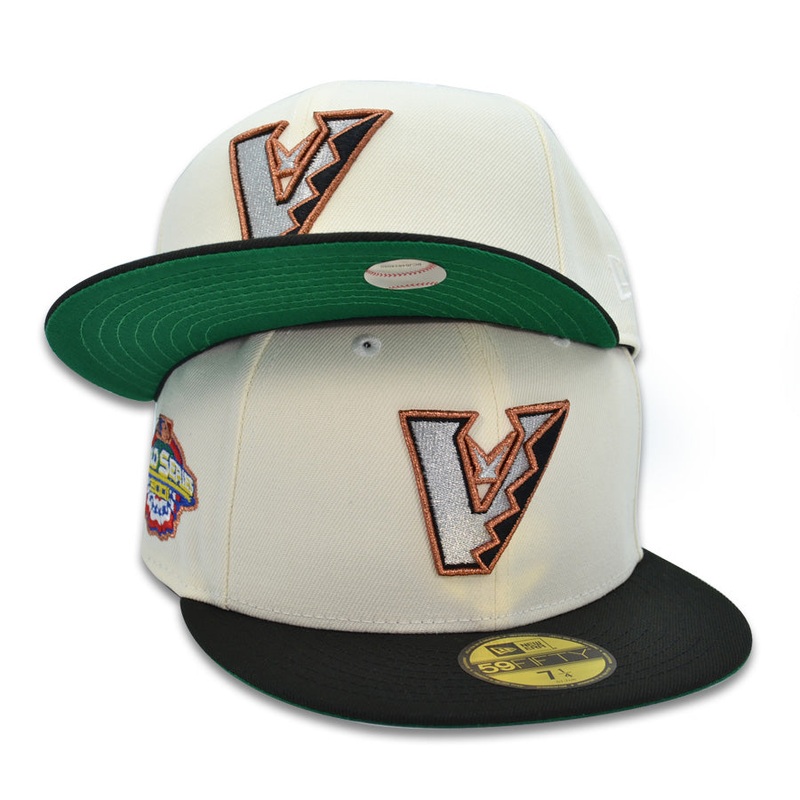 Arizona Diamondbacks FLIP 2001 WORLD SERIES Exclusive New Era 59Fifty Fitted Hat – Chrome 6 7/8