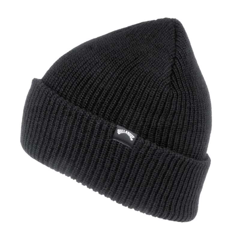 Billabong Hats Arch Slouchy Cuff Knit Beanie Hat – Black 1-Size
