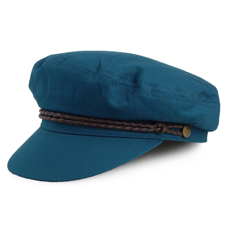 Brixton Hats Ashland Fiddler Cap – Teal-Brown Small-56cm