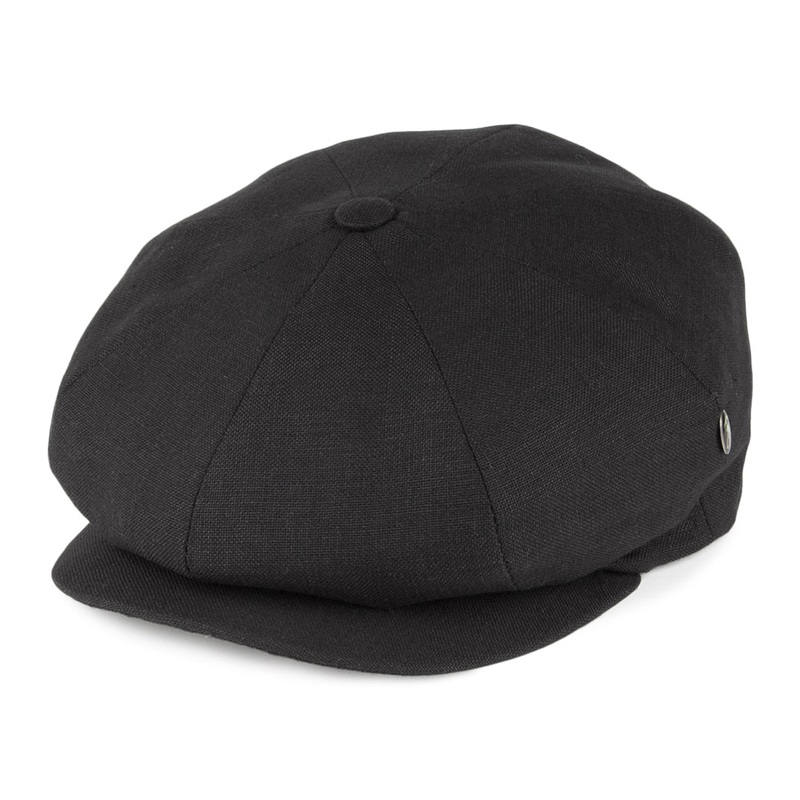 City Sport Linen Newsboy Cap – Black S