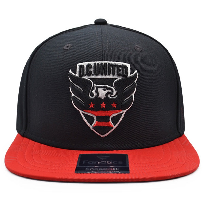 D.C. United Fanatics MLS Visor Mark Snapback Adjustable Hat – Black/Red