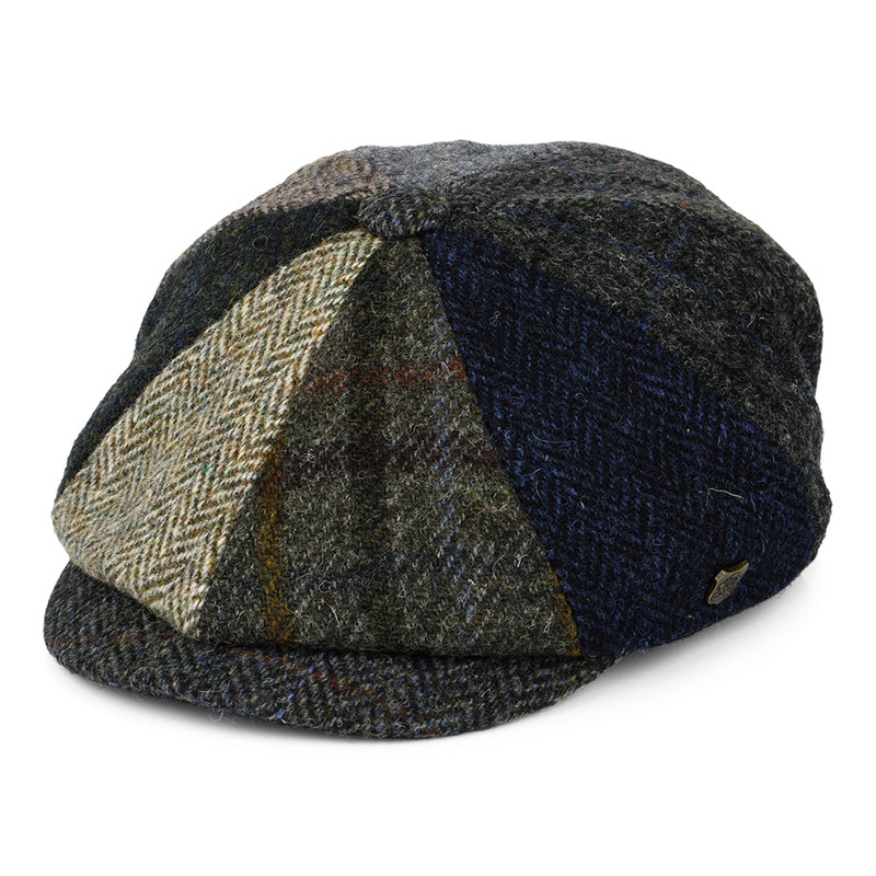 Failsworth Hats HARRIS TWEED Classic Lewis Newsboy Cap – Multi-Coloured 55