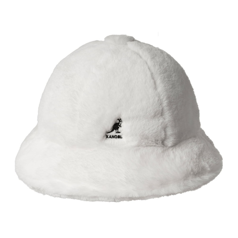 Kangol Faux Fur Casual Bucket Hat – Cream S