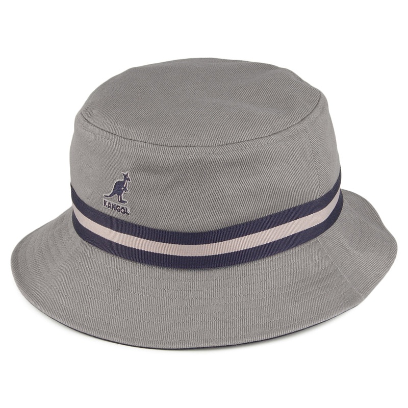 Kangol Stripe Lahinch Bucket Hat – Grey S