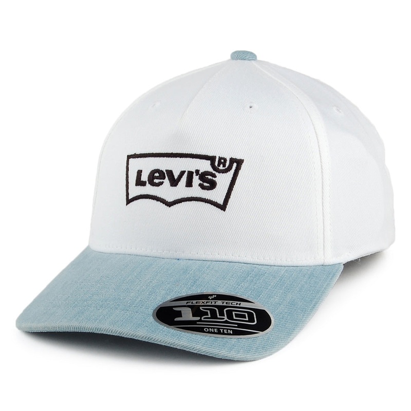 Levi’s Hats Batwing Outline Flexfit Baseball Cap – Light Blue Adjustable
