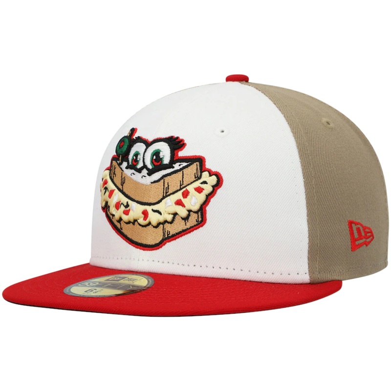 New Era Augusta GreenJackets White/Red/Tan Theme Night 59FIFTY Fitted Hat