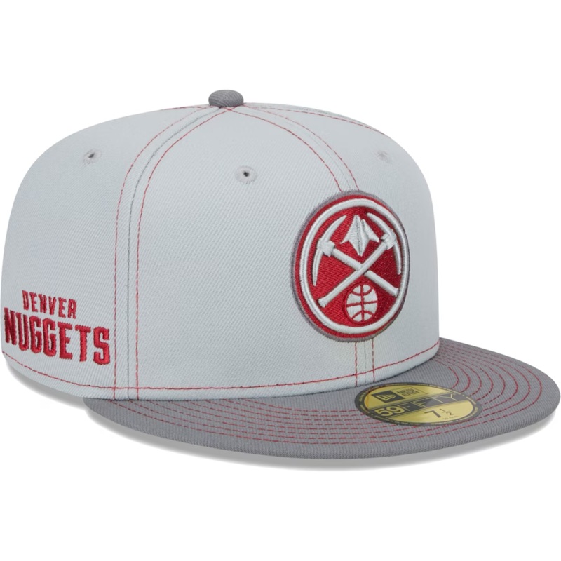 New Era Denver Nuggets Gray Color Pop 2023 59FIFTY Fitted Hat