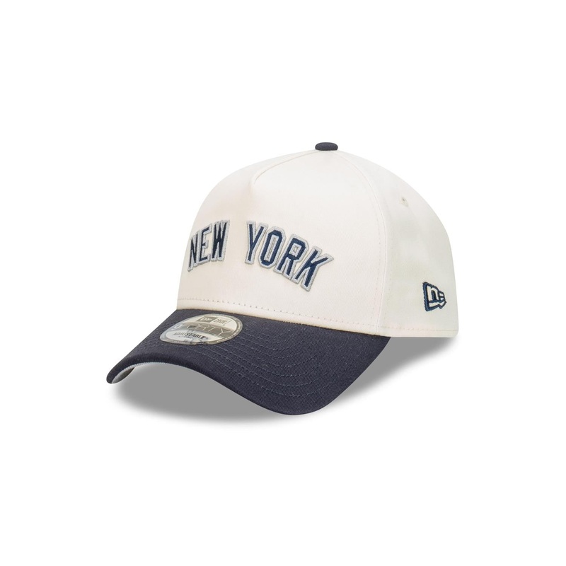 New York Yankees 9FORTY A-Frame Apac Exclusive Wordmark White/Navy Cap One Size