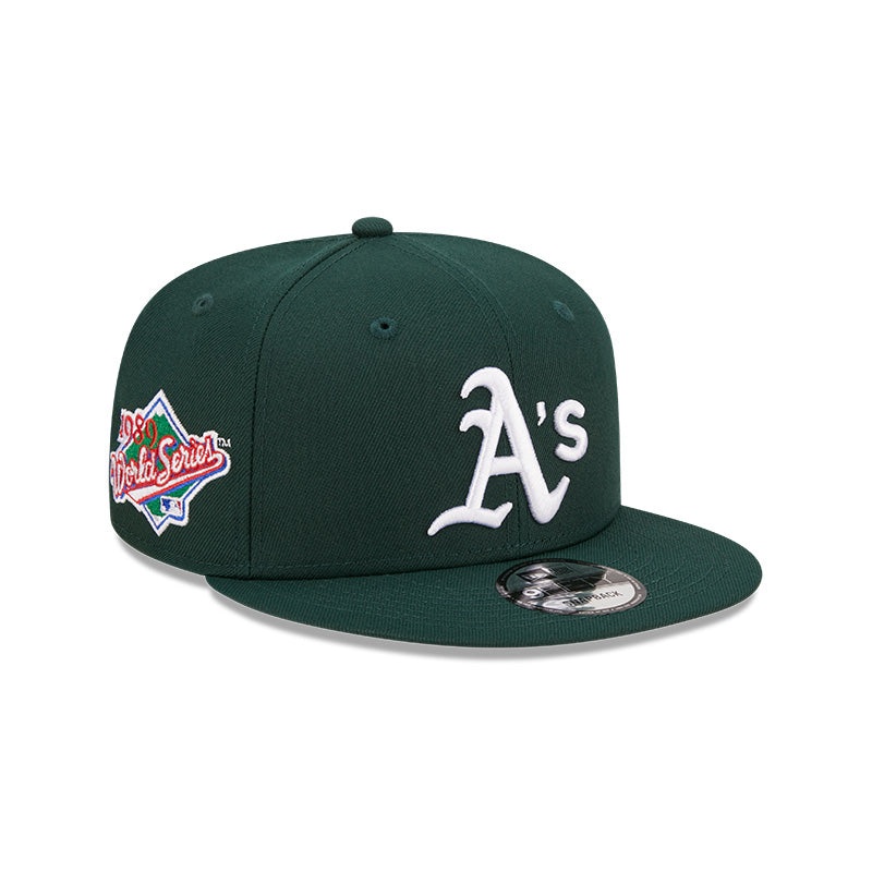 Oakland Athletics Exclusive New Era 1989 World Series PATCH-UP Snapback Hat – Green