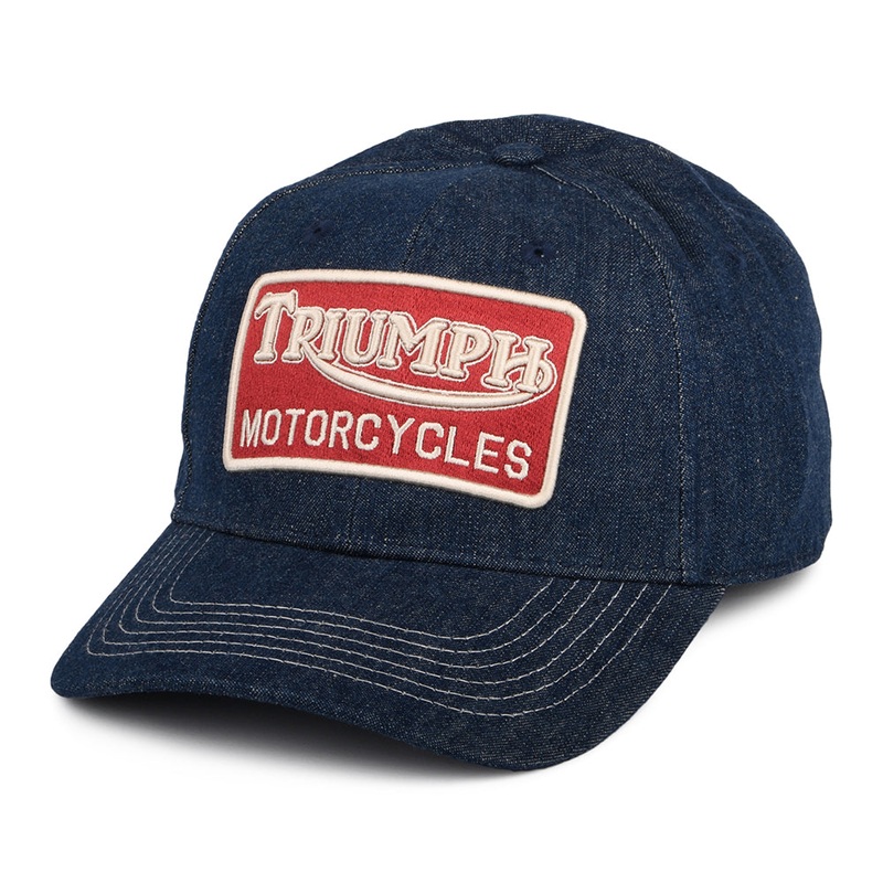 Triumph Motorcycles Forecourt Denim Baseball Cap – Blue Adjustable