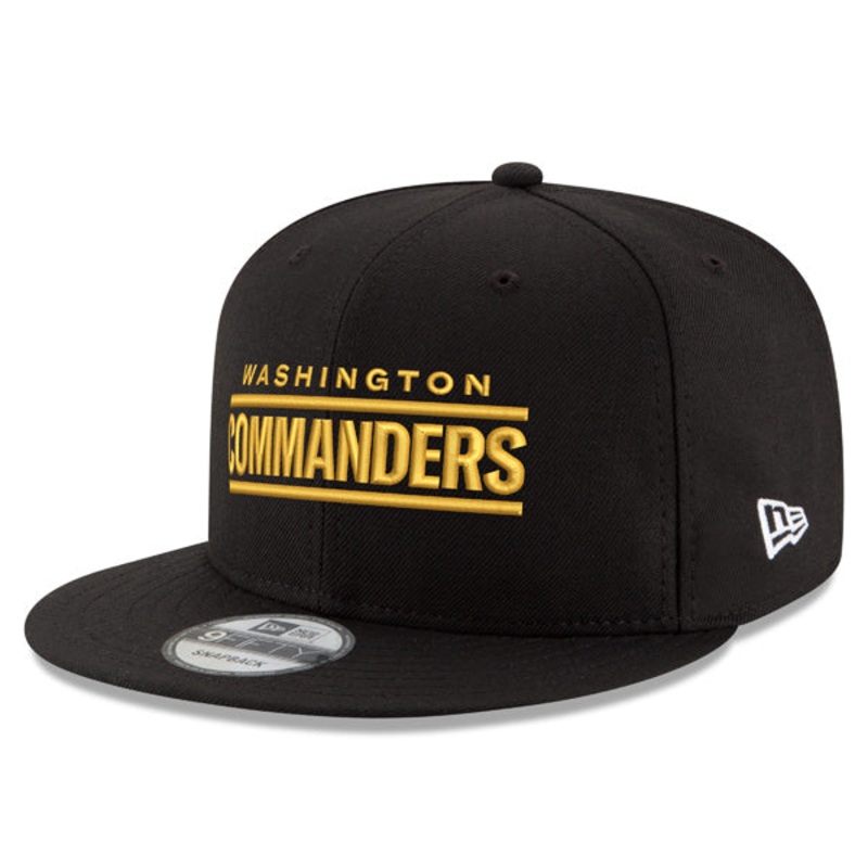Washington Commanders New Era WORD MARK 9Fifty Snapback Adjustable Hat – Black