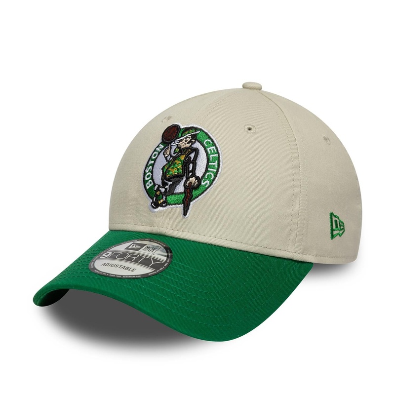 Boston Celtics NBA 9FORTY Contrast Patch Stone Cap One Size