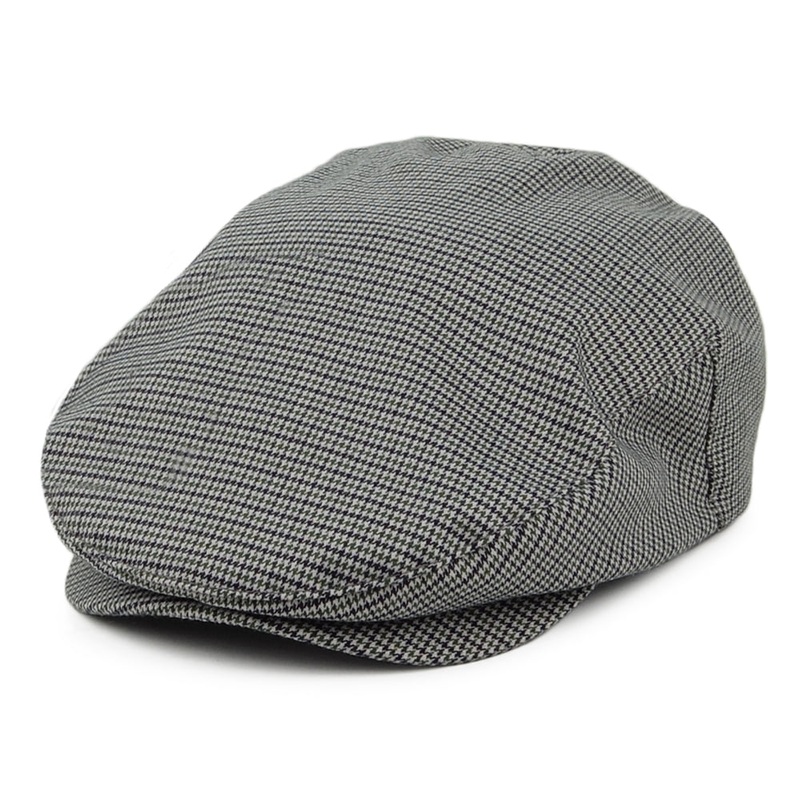 Brixton Hats Hooligan Houndstooth Flat Cap – Olive-Navy Small-56cm