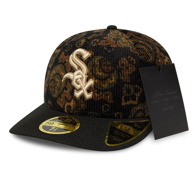 Chicago White Sox Three Looms x MLB Floral Cord Black Low Profile 59FIFTY Fitted Cap 6 7/8
