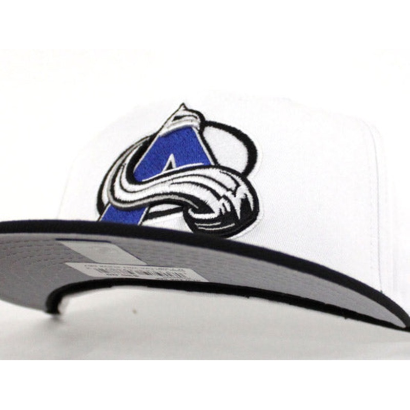 Colorado Avalanche New Era 59Fifty Fitted Hats (AIR JORDAN Retro 4 Motorsport GRAY UNDER BRIM) 7