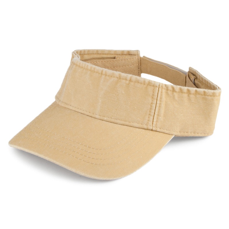 Dorfman Pacific Hats Washed Twill Visor – Yellow Adjustable