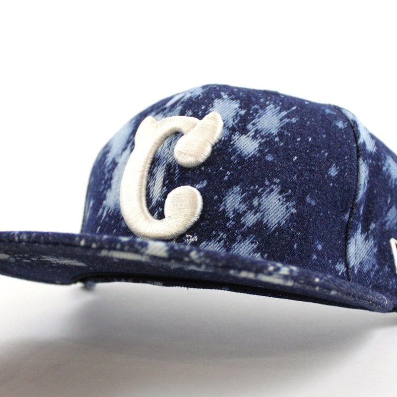 ECAPCITY C Logo New Era 59Fifty Fitted Hats (Denim Acid Wash) 7