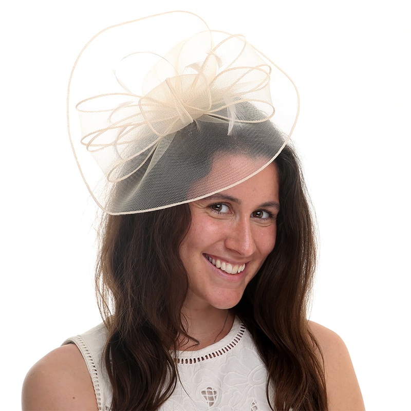 Jane Anne Designs Isadora Fascinator – Champagne 1-Size