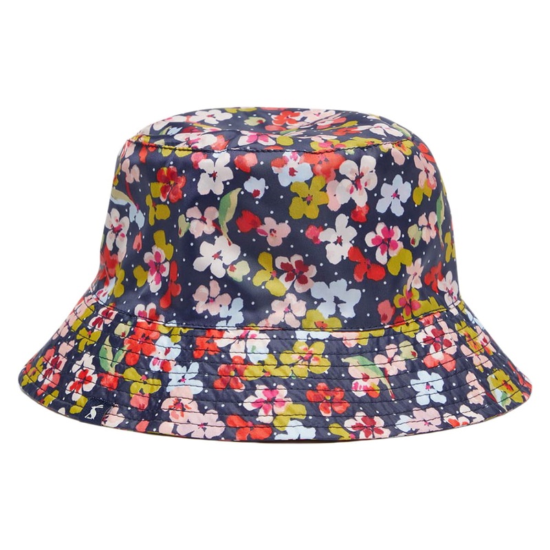 Joules Hats Rainy Day Blossom Bucket Hat – Navy Blue 1-Size