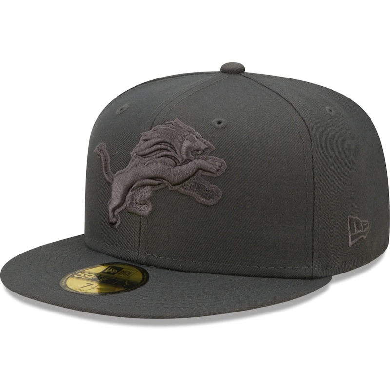 New Era Detroit Lions Graphite Color Pack 59FIFTY Fitted Hat