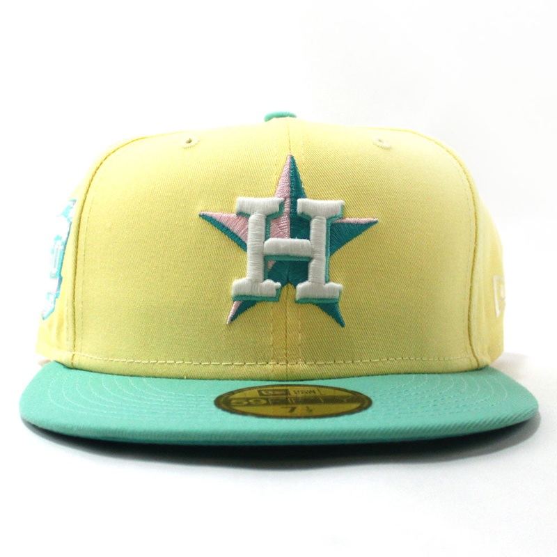 New Era Houston Astros Yellow/Mint 50th Anniversary 59FIFTY Fitted Hat