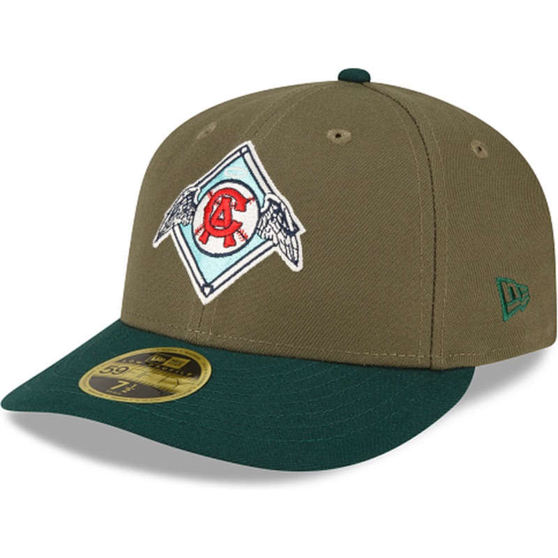 New Era Los Angeles Angels Olive Low Profile 2023 59FIFTY Fitted Hat