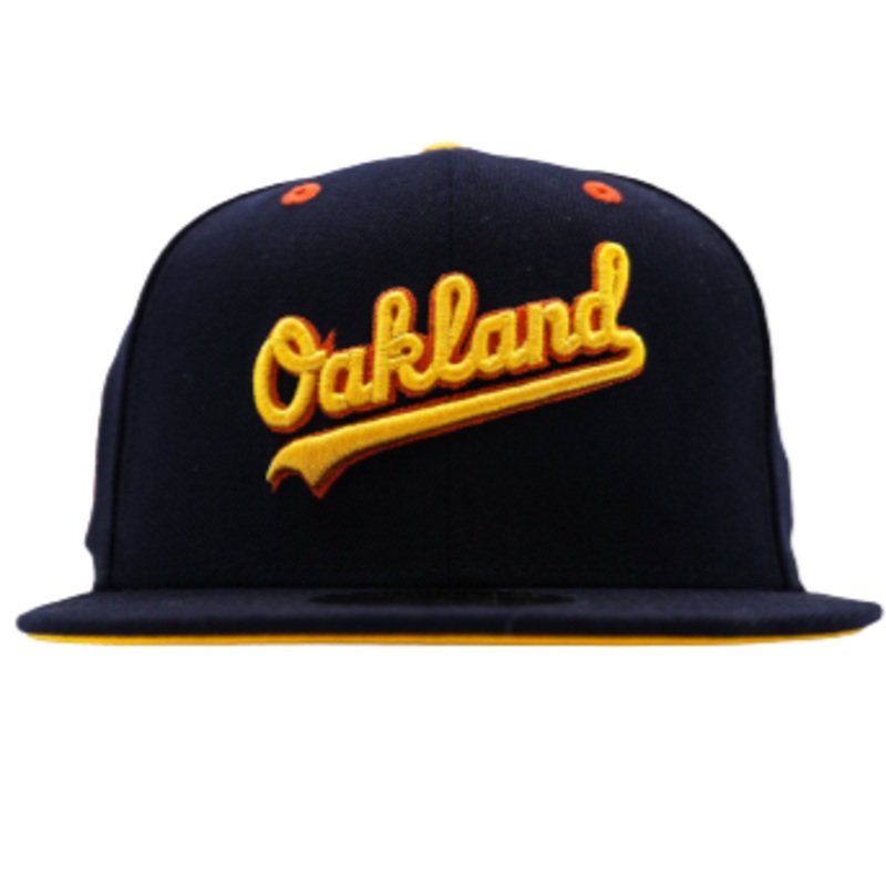 New Era Oakland Athletics Navy/Yellow/Orange Spring Training 59FIFTY Fitted Hat