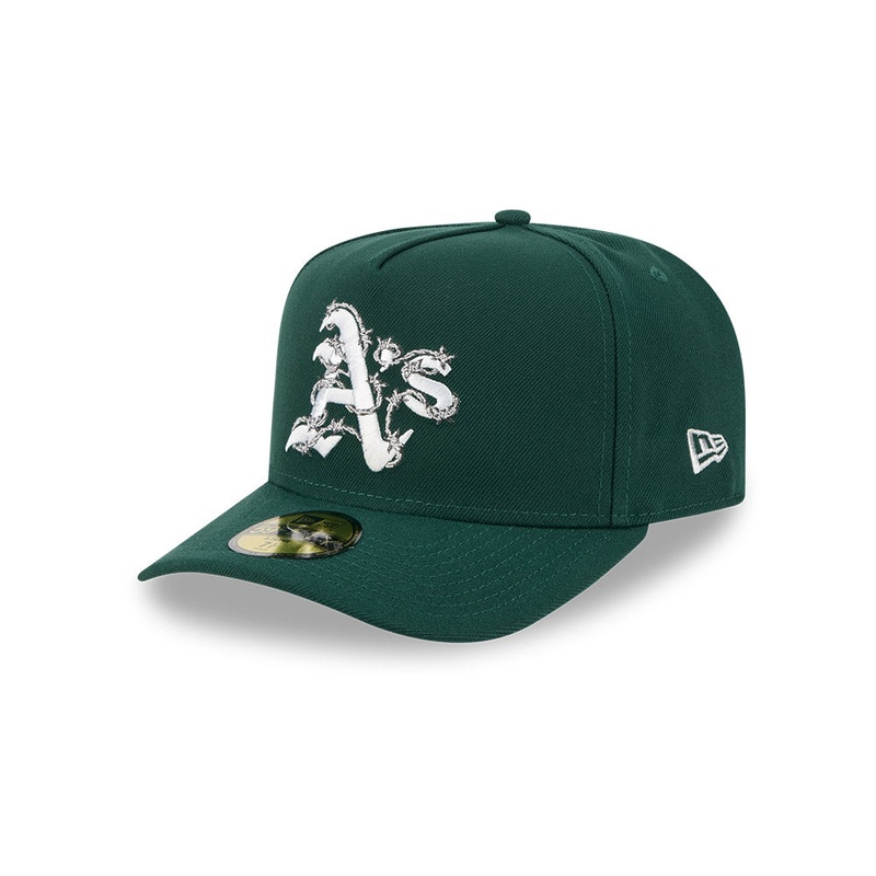 Oakland Athletics New Era FENCE Exclusive A-Frame 59Fifty Fitted Hat – Green 6 7/8