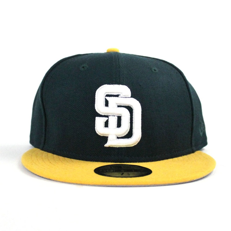 San Diego Padres New Era 59Fifty Fitted Hat (Green Yellow GRAY UNDER BRIM) 7