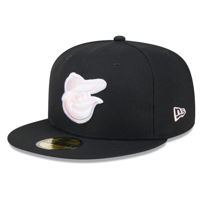 Baltimore Orioles New Era 2024 Mother’s Day On-Field 59FIFTY Fitted Hat – Black/PInk 6 7/8