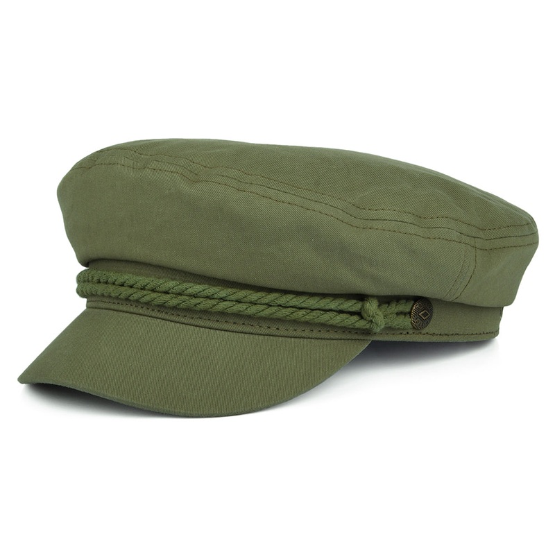 Brixton Hats Cotton Fiddler Cap – Olive Small-56cm