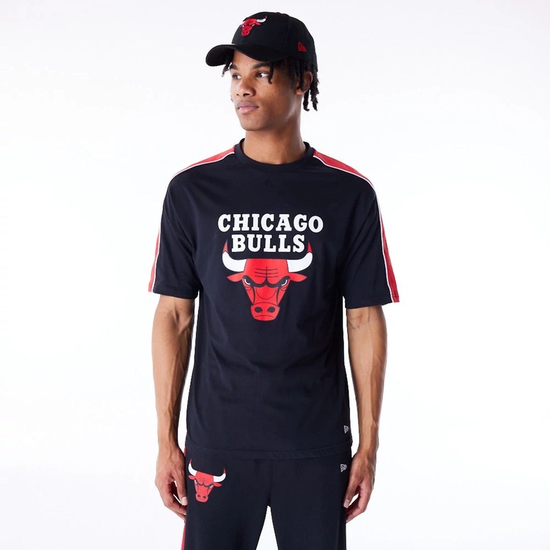 Chicago Bulls NBA Panel Black Oversized T-Shirt XS