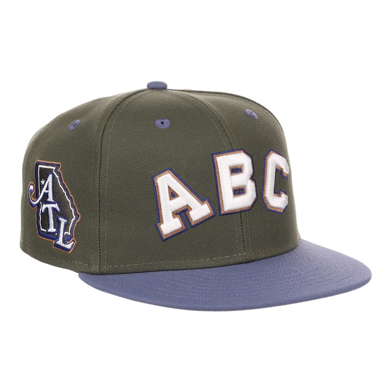 Ebbets Atlanta Black Crackers NLB Mossy Slate Fitted Hat