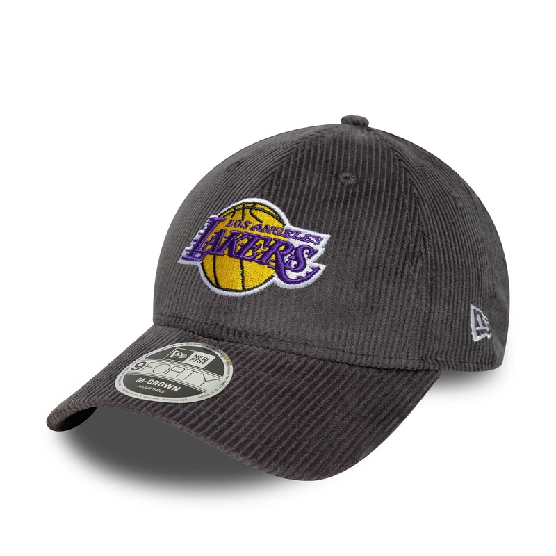 LA Lakers MLB Cord Dark Grey 9FORTY M-Crown Adjustable Cap OSFM