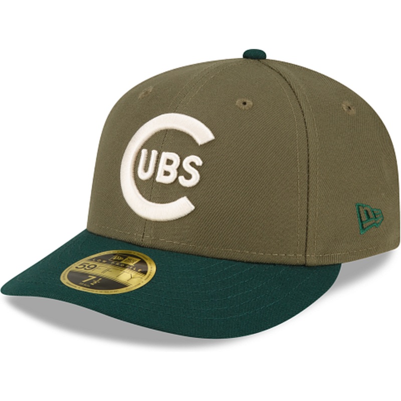 New Era Chicago Cubs Olive Low Profile 2023 59FIFTY Fitted Hat