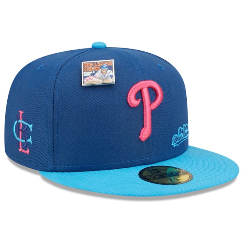 New Era MLB x Big League Chew  Philadelphia Phillies Big Rally Blue Raspberry Flavor Pack 59FIFTY Fitted Hat