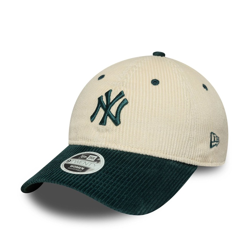 New York Yankees Womens MLB Block Cord Cream 9TWENTY Adjustable Cap OSFM